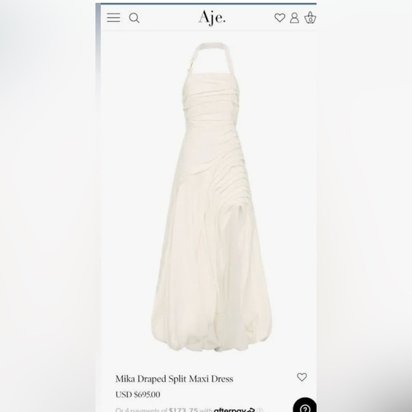 AJE Mika Draped Split Maxi Dress - Picture 3 of 7